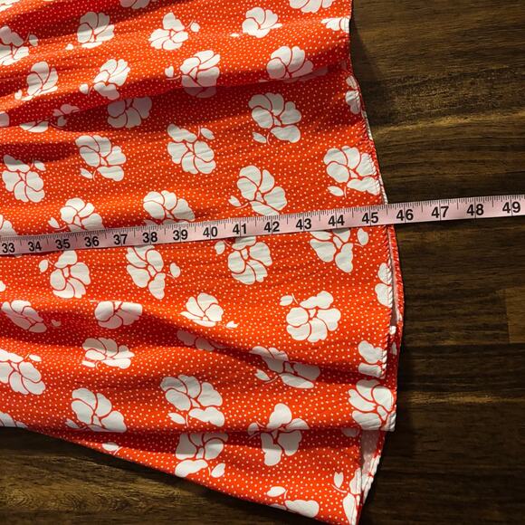 Boden Anthropologie Women’s 6 Dress Midi Fit Flare Short Sleeve Floral Pockets - Picture 10 of 12